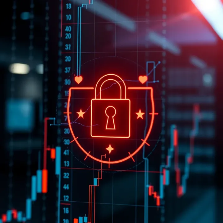 Secure digital lock symbolizing safety and protection in online trading environments
