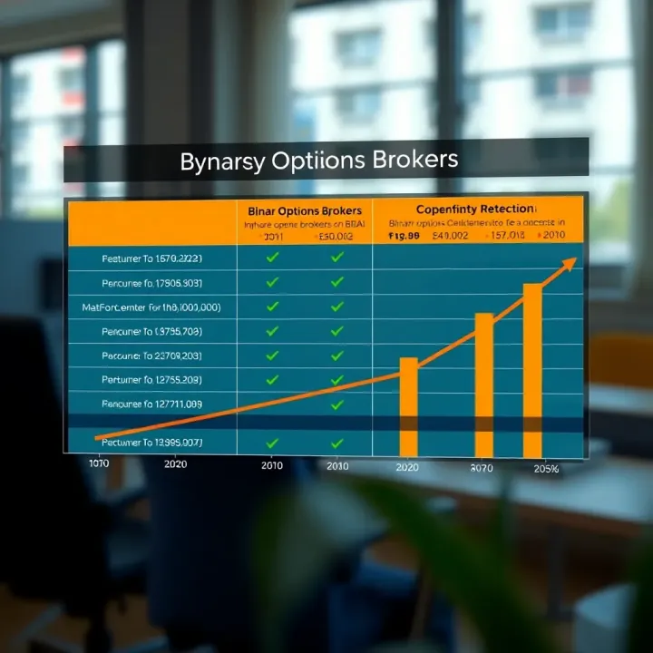 Graph showing comparison of binary options brokers in Brazil highlighting features and reliability