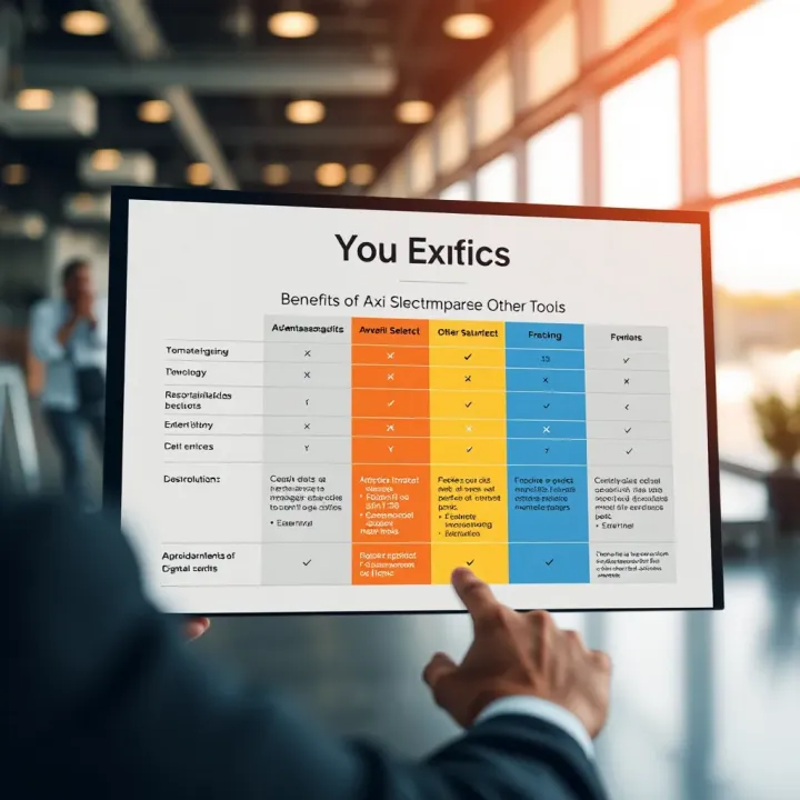Benefits of Axi Select Compared to Other Tools Comparison chart displaying advantages of Axi Select against other market solutions