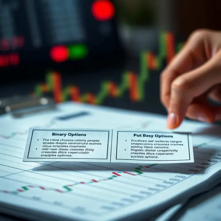 Fundamental Concepts of Binary Options Trading Diagram illustrating the basic principles of binary options trading with call and put choices