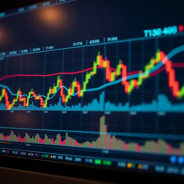 Bitcoin Price Movements and Technical Analysis Graph showing Bitcoin price fluctuations with technical indicators