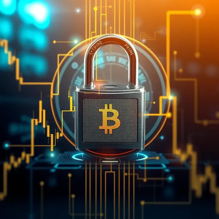 Ensuring Security and Reliability on Bitcoin Prime Platform Secure digital lock symbolizing data protection and platform security in cryptocurrency trading