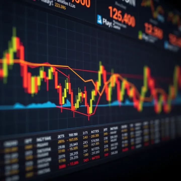 Chart depicting technical analysis indicators used in Bitcoin market forecasts