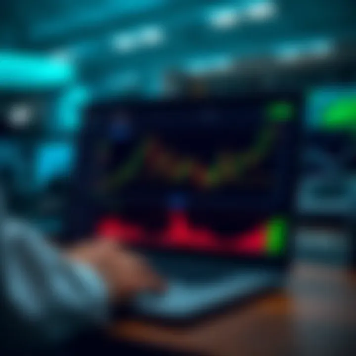Illustration showing an online trading platform dashboard focused on binary options investment