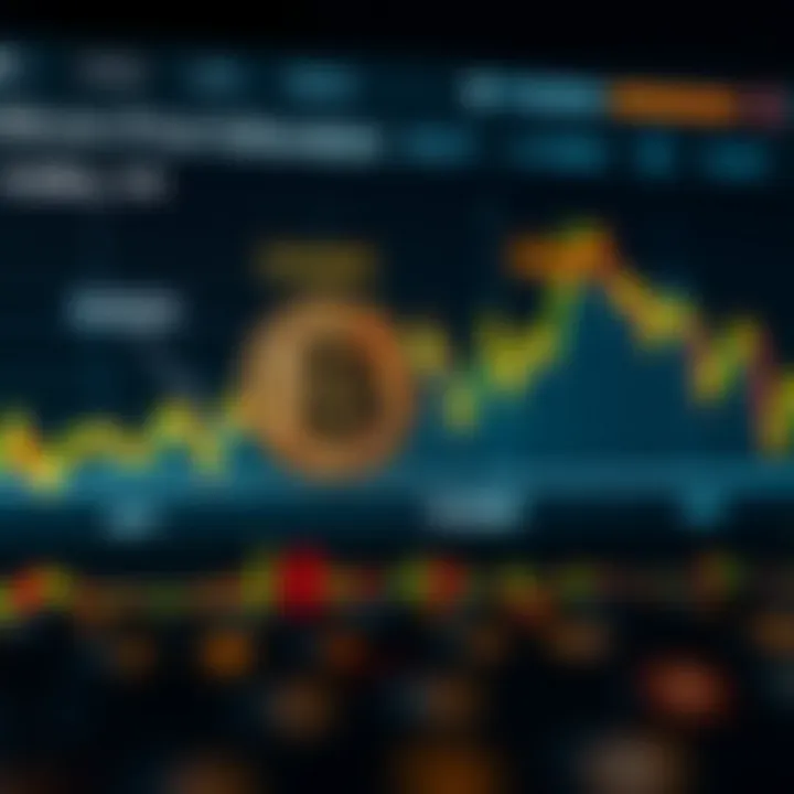 Graph showing Bitcoin price fluctuations with highlighted key influencing factors