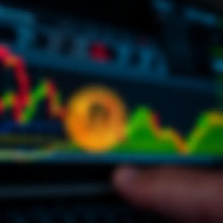 Graph showing Bitcoin price trends with economic and technical indicators overlayed