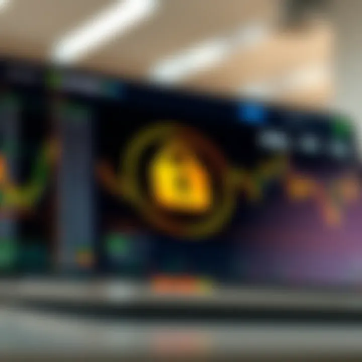 Secure digital cryptocurrency exchange platform interface with padlock symbol