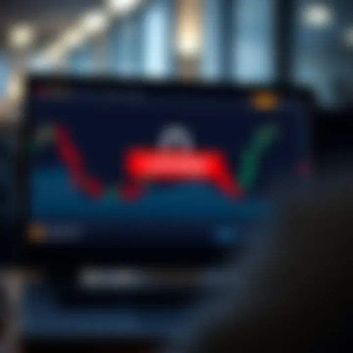 Illustration showing a locked account screen on trading platform indicating restricted access