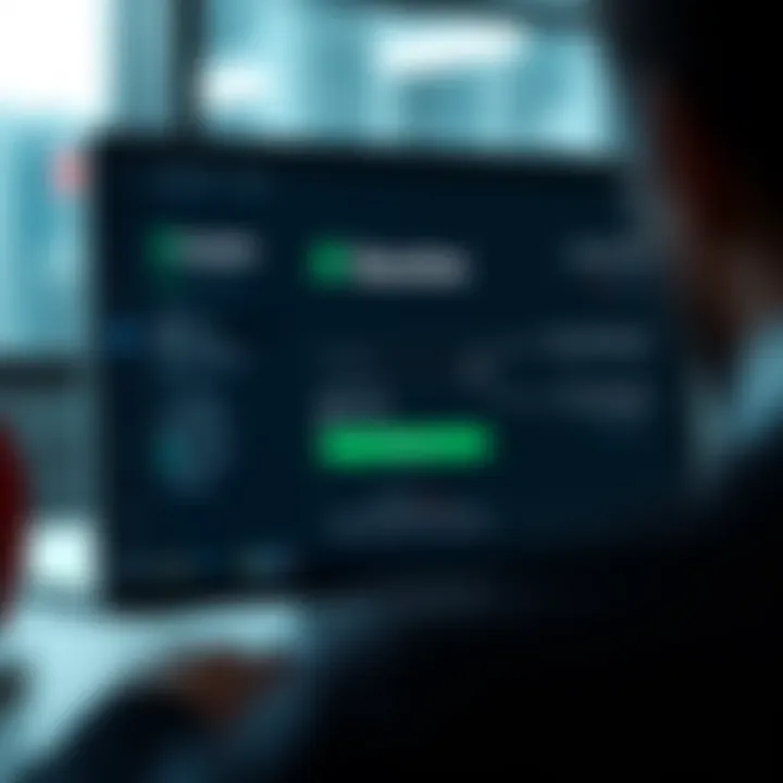 User interface showing login screen of Quotex platform with security features highlighted