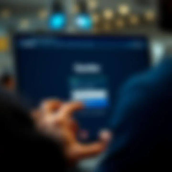 User entering login credentials on the Quotex platform interface