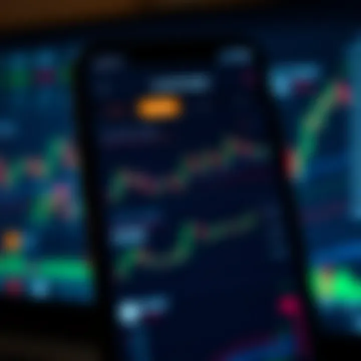 User interface of Olymp Trade app showing various financial trading options and charts