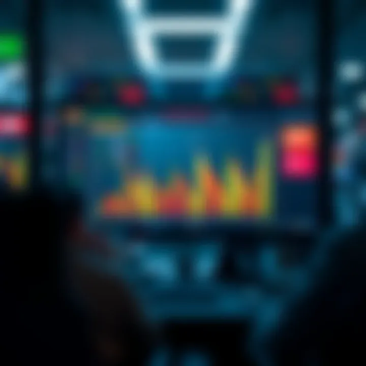 Graphical representation of binary options trading risks and strategies