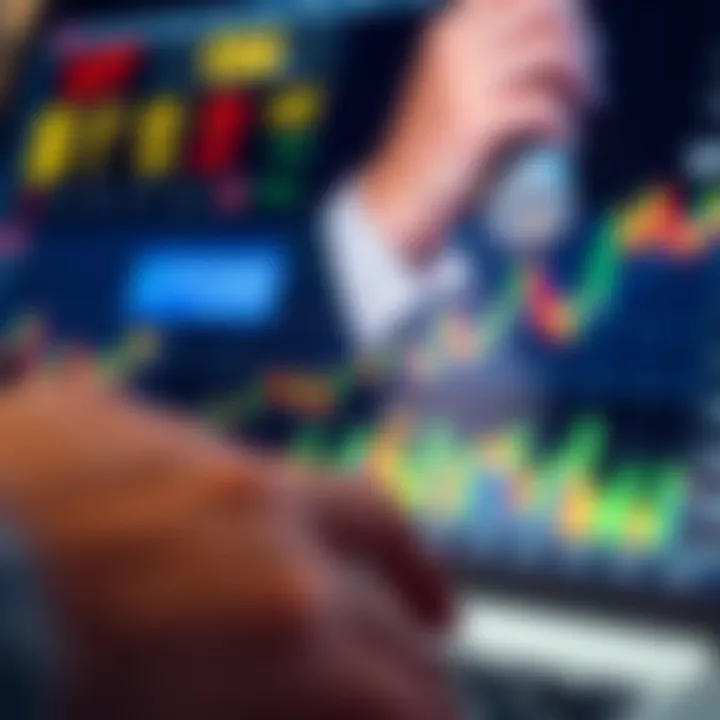 Graph showing currency market trends and risk management strategies