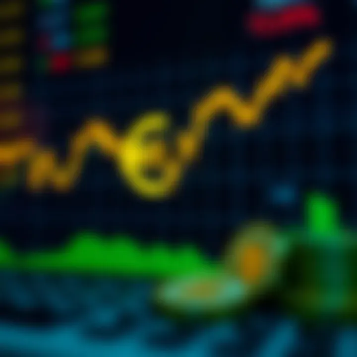Graph showing euro currency fluctuations influenced by economic and political factors
