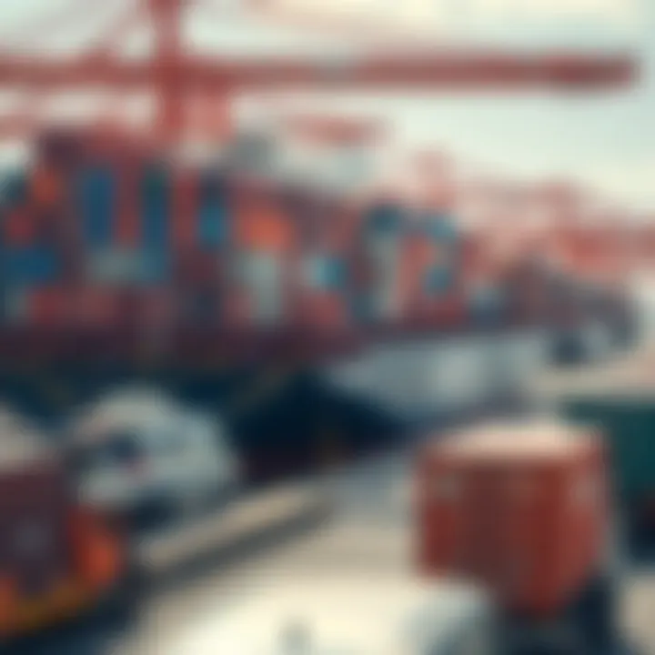 International Shipping and Container Transport in Brazil's Foreign Trade Cargo ship loaded with colorful shipping containers at a busy international port