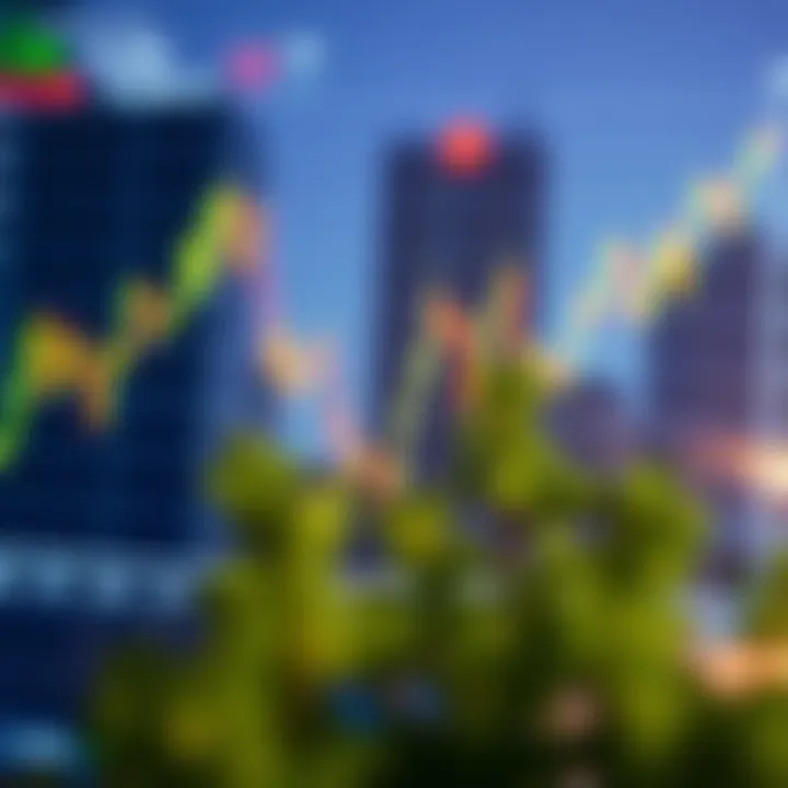 Graph showing currency exchange rate fluctuations in Forex trading