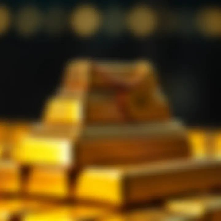 Gold Bars Representing Investment Security Illustration of gold bars stacked symbolizing wealth and investment security in precious metals