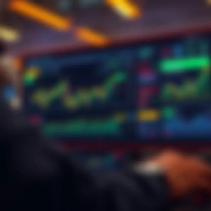 Dashboard view of IQ Option trading platform showing charts and financial data