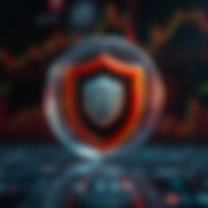 Security shield symbolizing safe trading practices in online investments