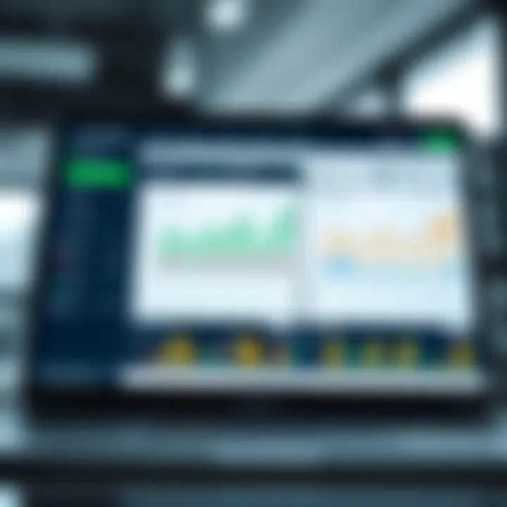 Online Brokerage Platform Dashboard with Investment Options Interface of an online brokerage platform showing investment options and performance charts
