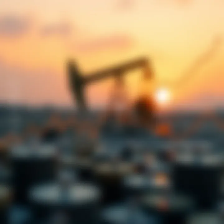 Graph showing the relationship between crude oil prices and company profitability