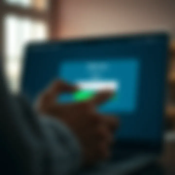 User entering login credentials on Quotex platform interface