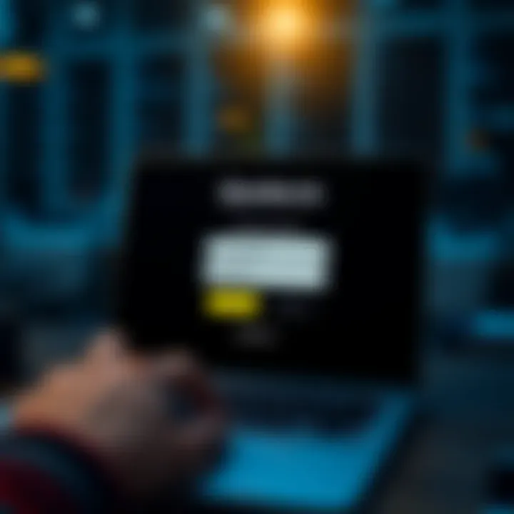 Secure login screen showing username and password fields on Quotex.io platform