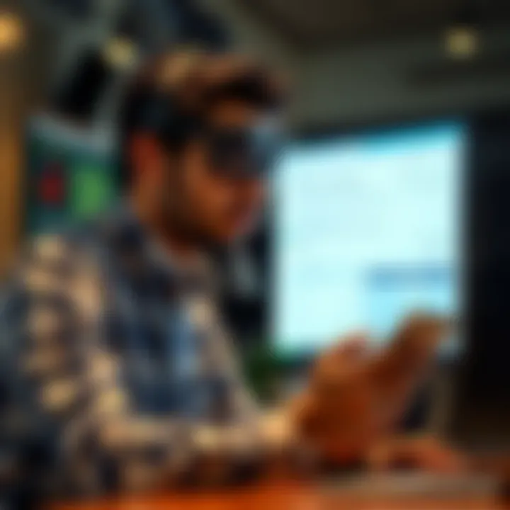 Quotex Online Help and Troubleshooting User accessing online help resources and FAQs for troubleshooting common platform issues