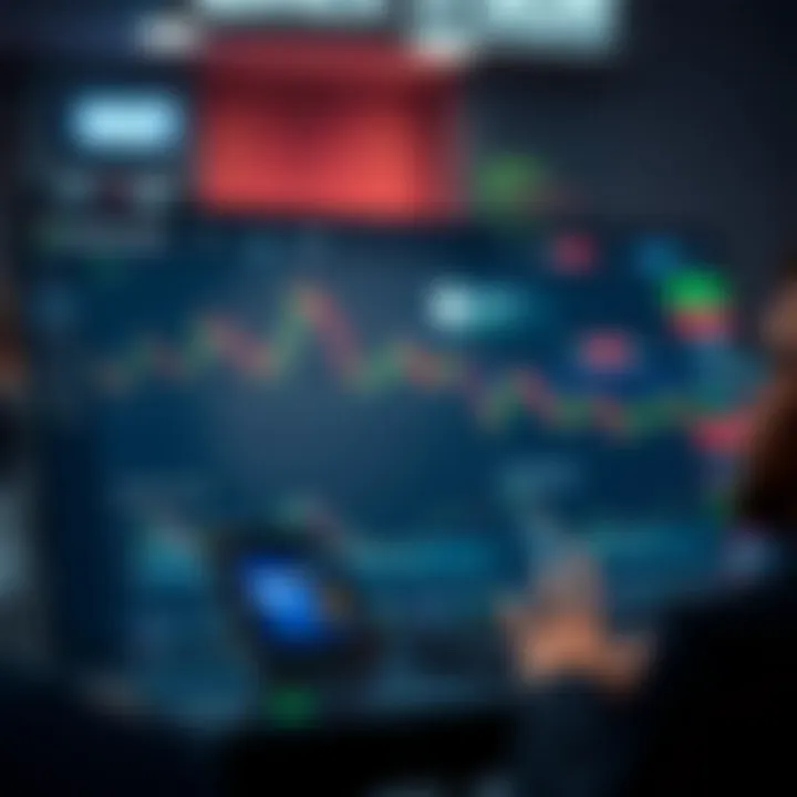 Dashboard interface showcasing trading options and financial charts on the Quotex Trade platform