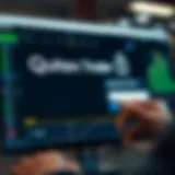 User entering login credentials on Quotex Trader platform