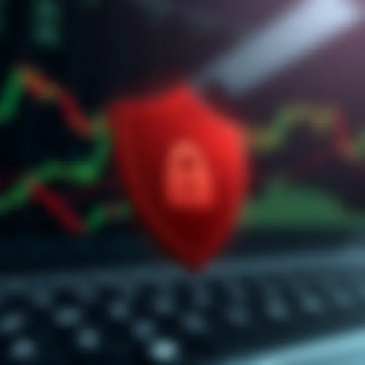 Security shield icon representing protection of user data on trading platform