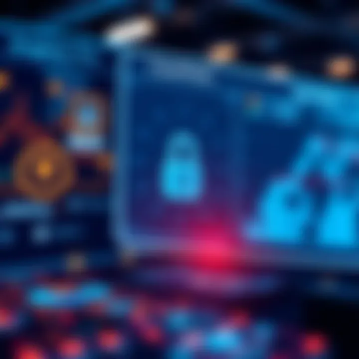 Visual representation of cybersecurity measures protecting user data and transactions on Quotrex