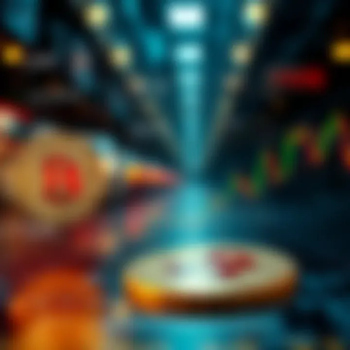 Illustration of regulatory impact on Bitcoin market with news and data overlays