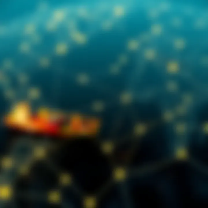 Global oil trade network illustrating secure and reliable connections between countries and companies