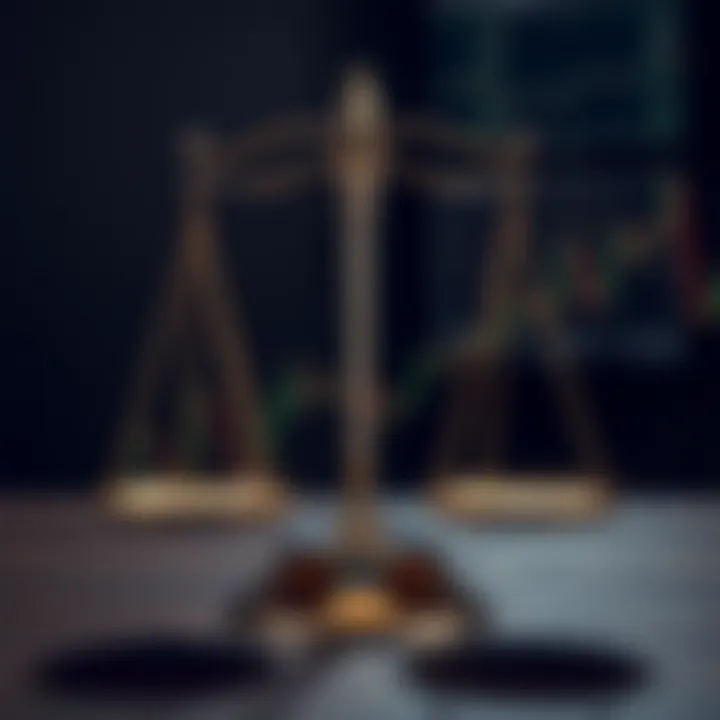 Balance Scales Representing Risk and Regulation in Binary Options Illustration of balance scales symbolizing risk and regulation in financial investments