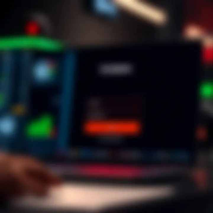 IQ Option Login Screen with Security Features Secure login interface of IQ Option platform showing fields for email and password entry