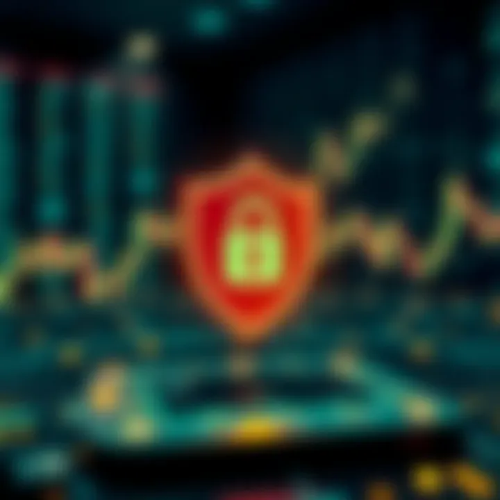 Illustration of a secure digital platform symbolizing the careful selection of brokers for CFD trading