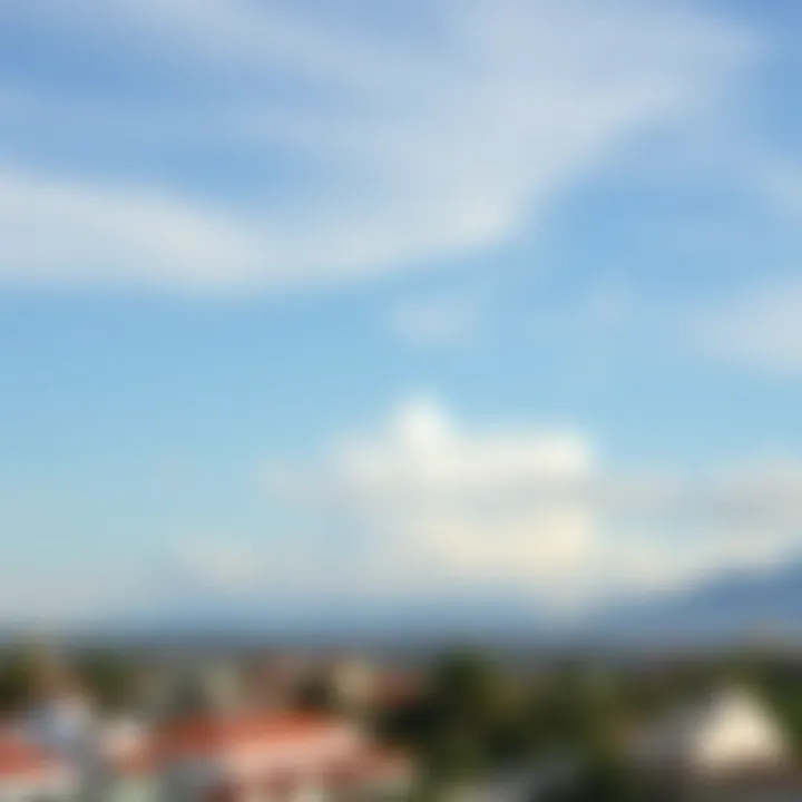Clear sky with soft clouds over Solana landscape during daytime