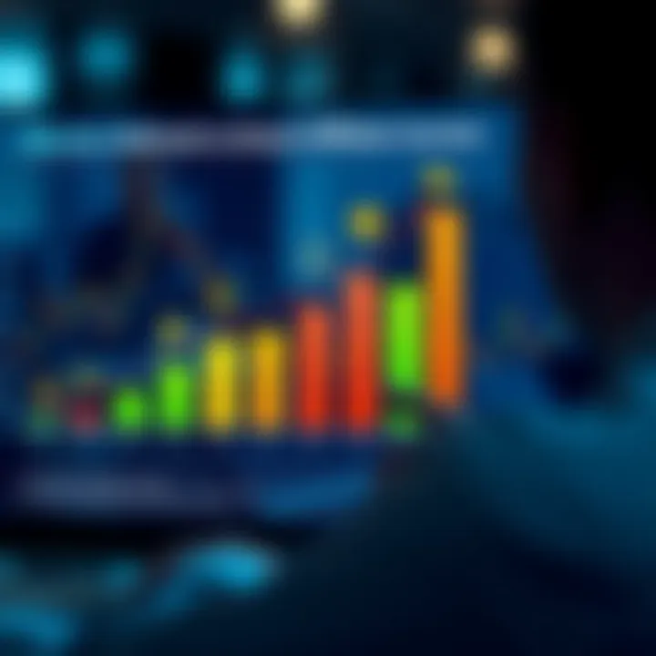 Graph showing strategies to maximize earnings with colorful bars and icons representing different tactics