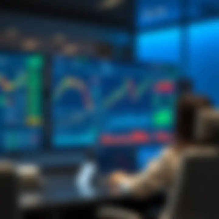 Interactive trading dashboard showcasing market trends and real-time data graphs