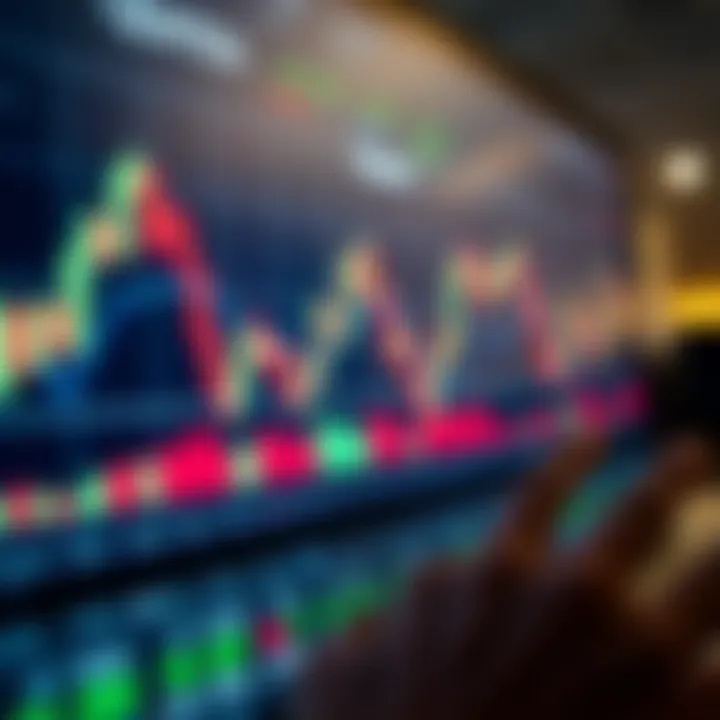 Chart showing binary options trading patterns on the Quotex platform