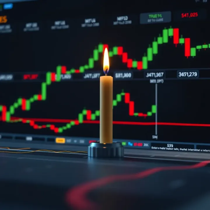 Illustration showing various candlestick patterns used in binary options trading for technical analysis