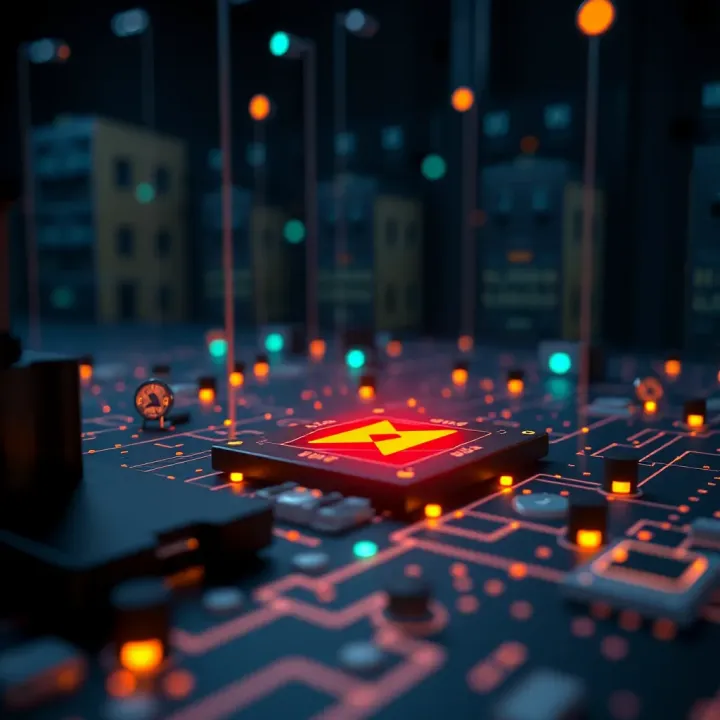 Technology and blockchain concept highlighting Cardano's innovative features