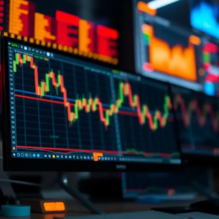 Visual representation of trading strategies and risk management in CFD trading