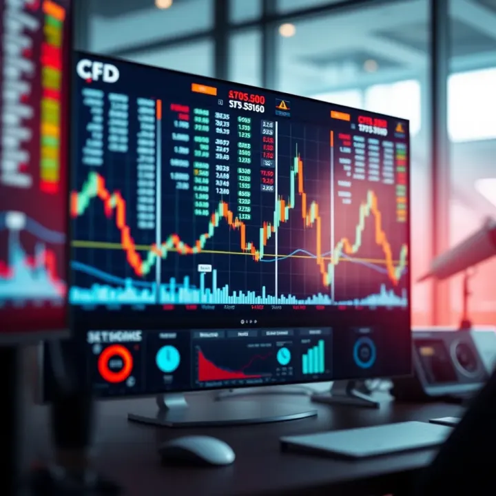 Understanding Risks and Safety Tips in CFD Trading Illustration of risk assessment and safety measures in CFD trading environment