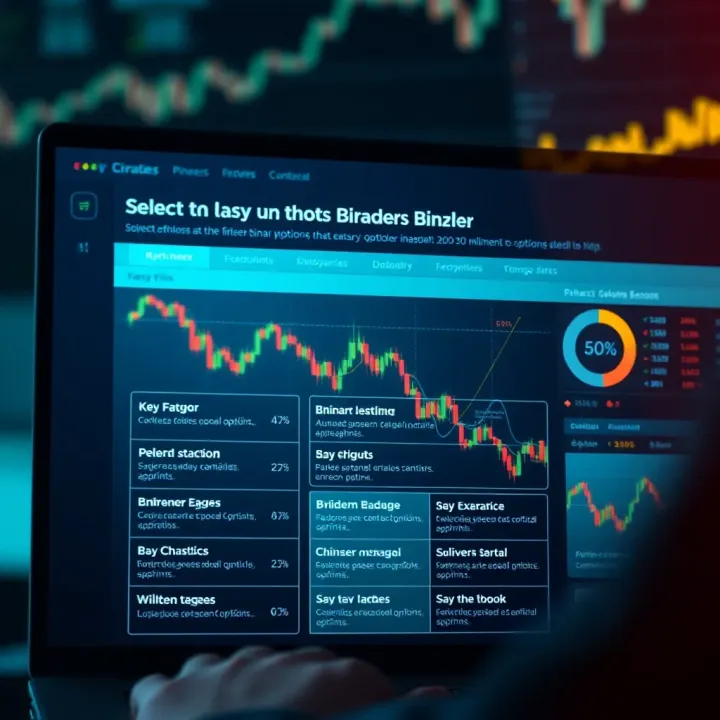 Chart displaying key factors for selecting a binary options broker in Brazil