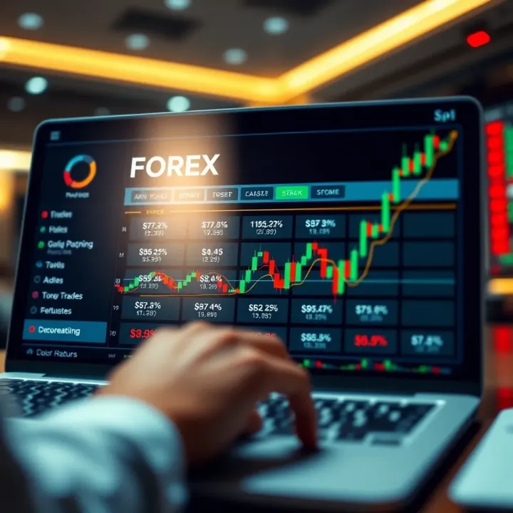 Graph showing various forex trading platforms and their key features for comparison