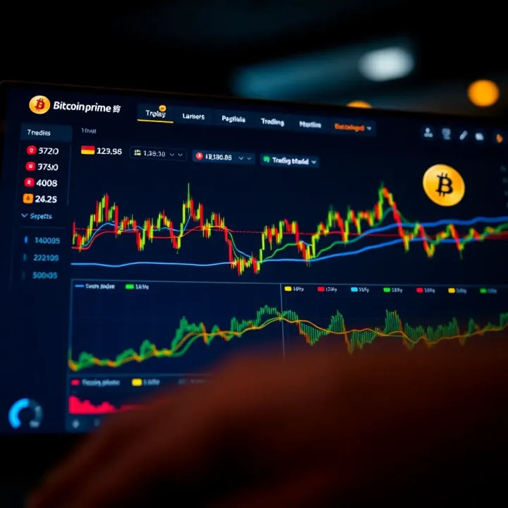 Dashboard interface showing automated cryptocurrency trading metrics and real-time market data