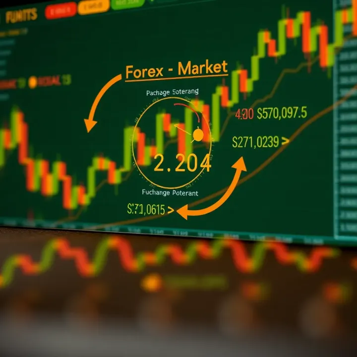 Diagram illustrating fundamental concepts of Forex market including currency pairs and exchange rates