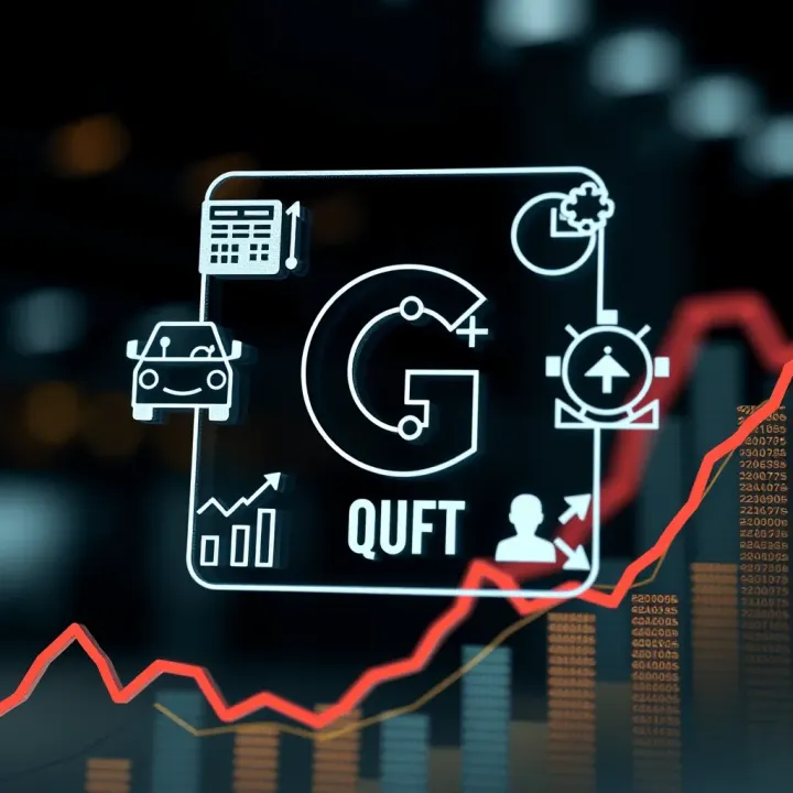 Illustration depicting a transparent PNG icon with Quotex platform elements